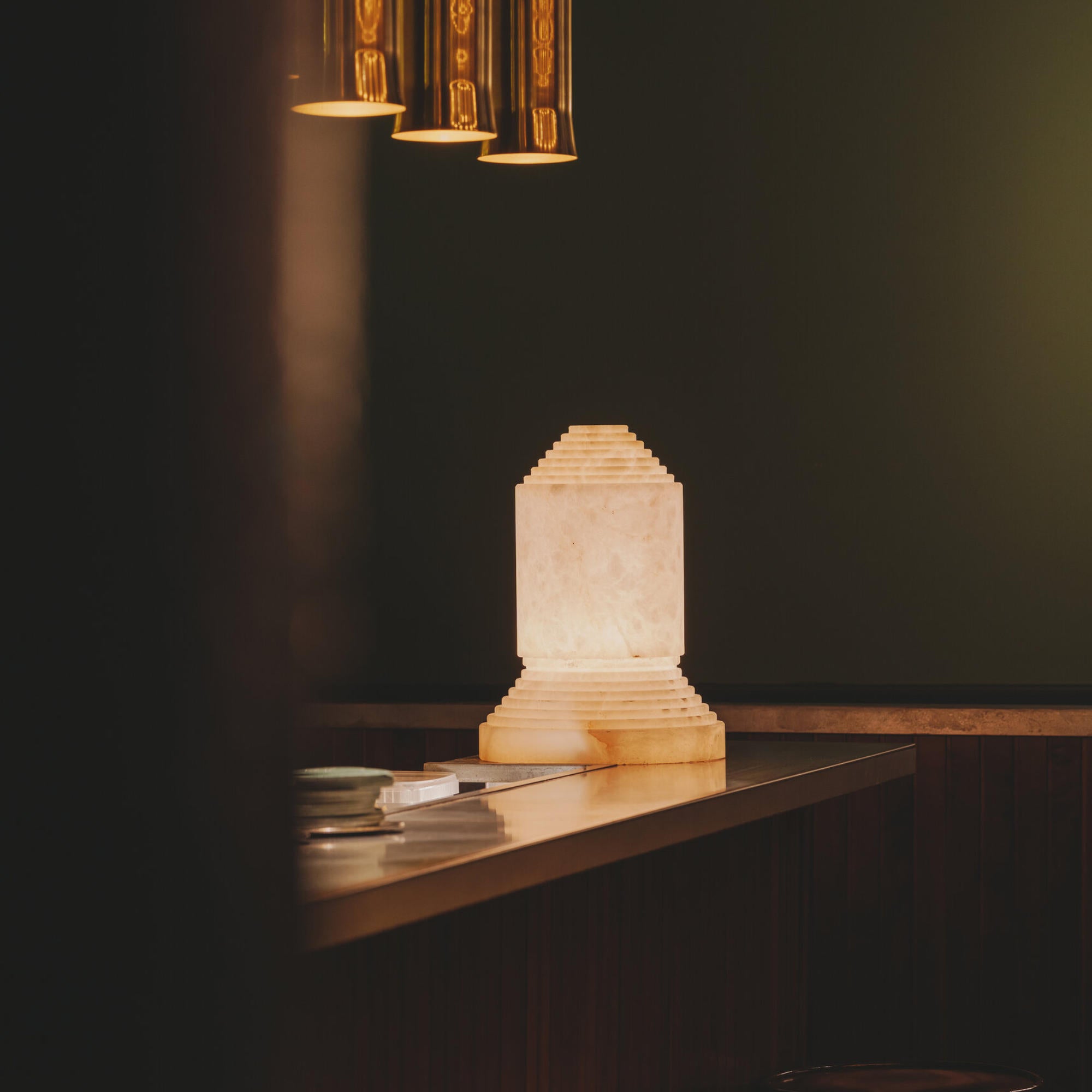 Babel Table Lamp - Alabaster Column-5