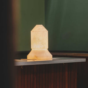 Babel Table Lamp - Alabaster Column