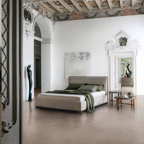 Bali 193 Bed - Grey Stained Ash/Leather (E 02 Essential)