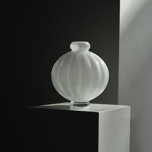 بالون 01 مزهرية زجاجية - أوبال أبيض