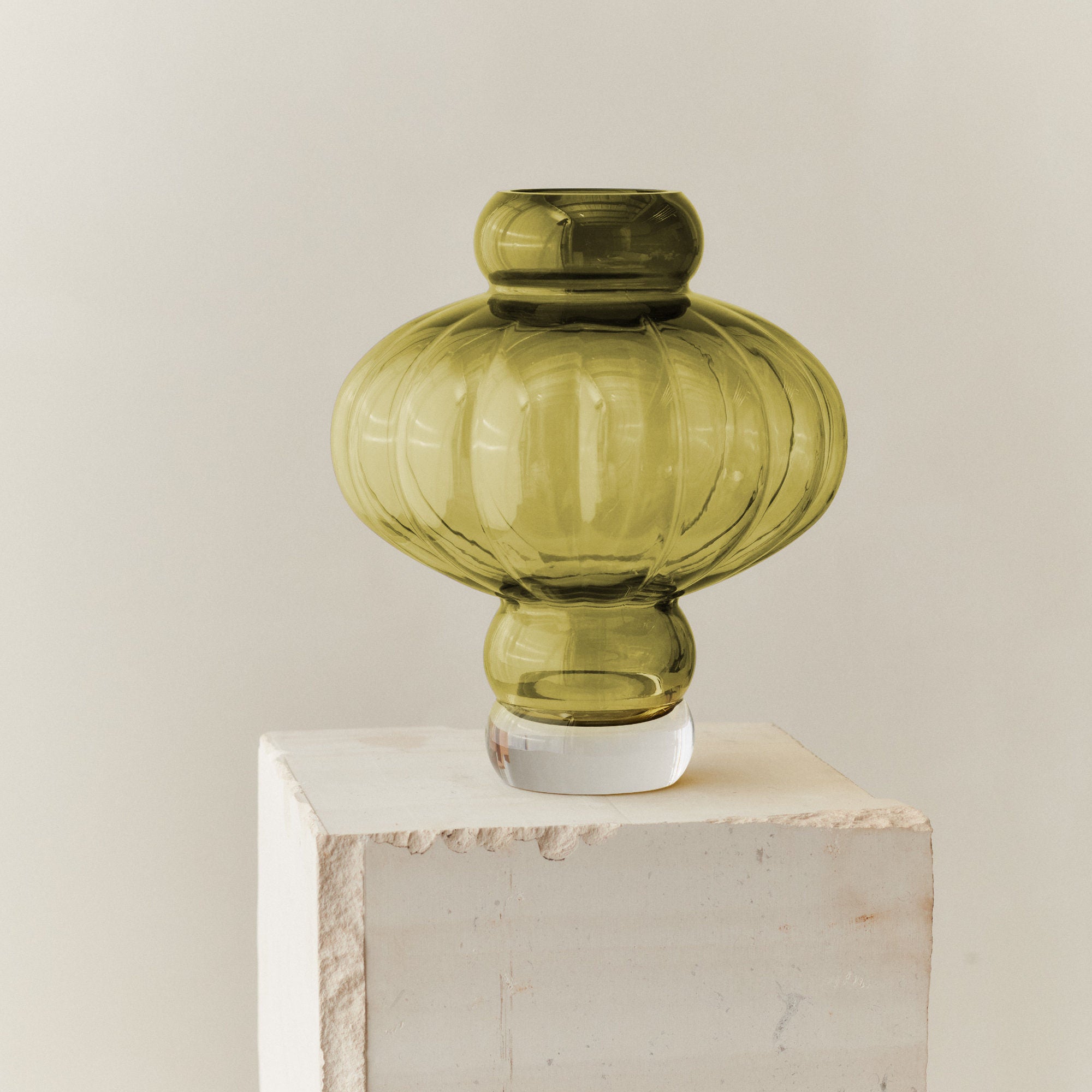 Balloon 03 Glass Vase - Olive-2