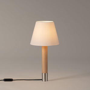 Basica M1 Table Lamp - Nickel/White Linen