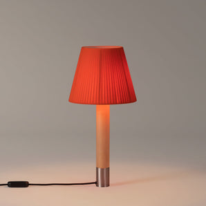 Basica M1 Table Lamp - Nickel/Red Amber Ribbon