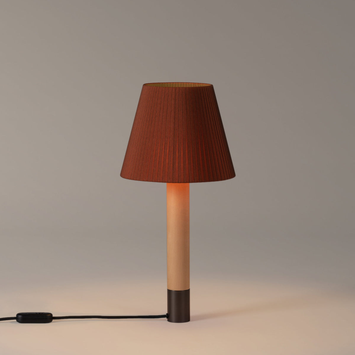 Basica Table Lamp – 25x52 / Metal (Bronze) / Tile Raw Color Ribbon-2