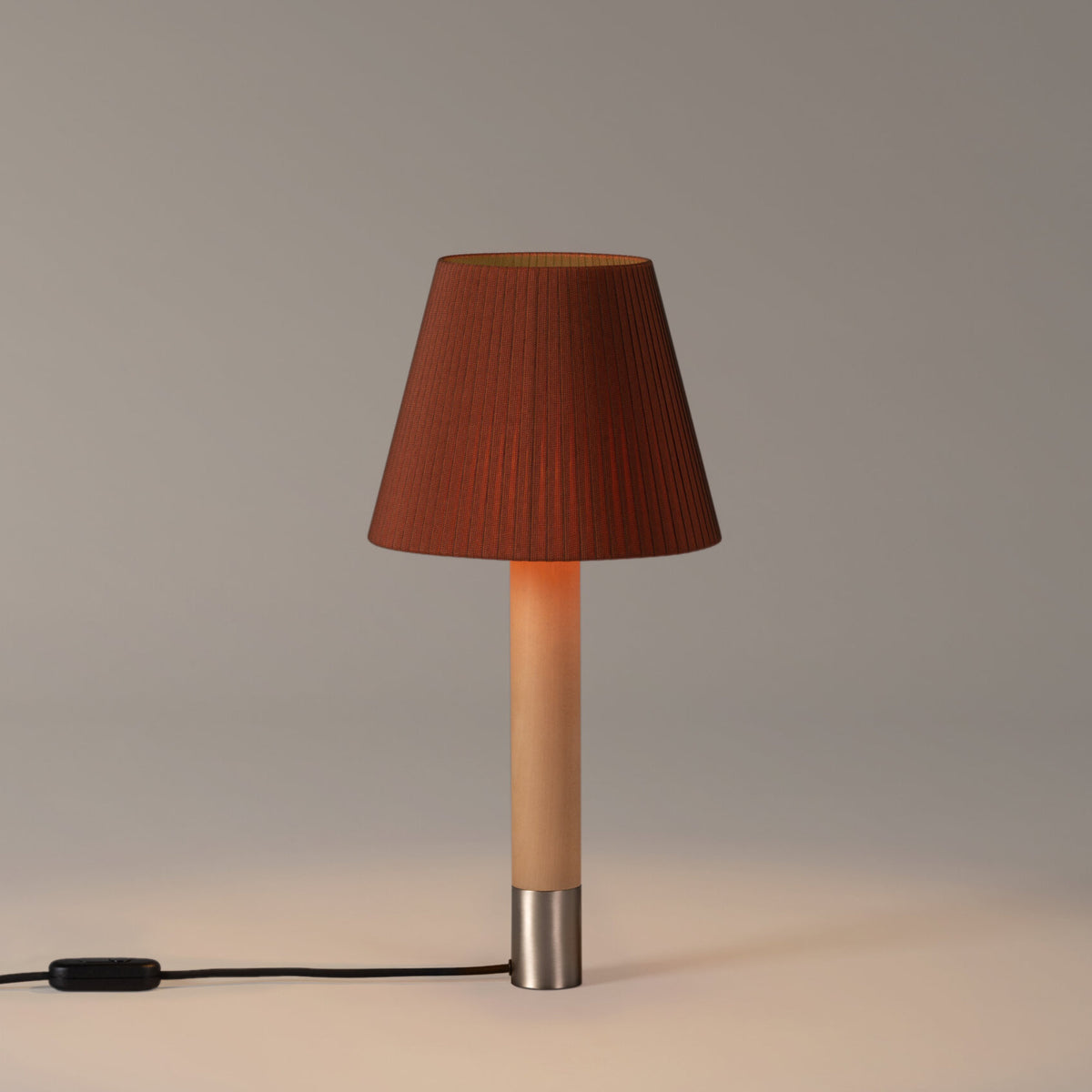 Basica Table Lamp – 25x52 / Metal (Nickel) / Tile Raw Color Ribbon-2