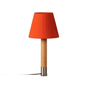 Basica M1 Table Lamp - Nickel/Red Amber Ribbon