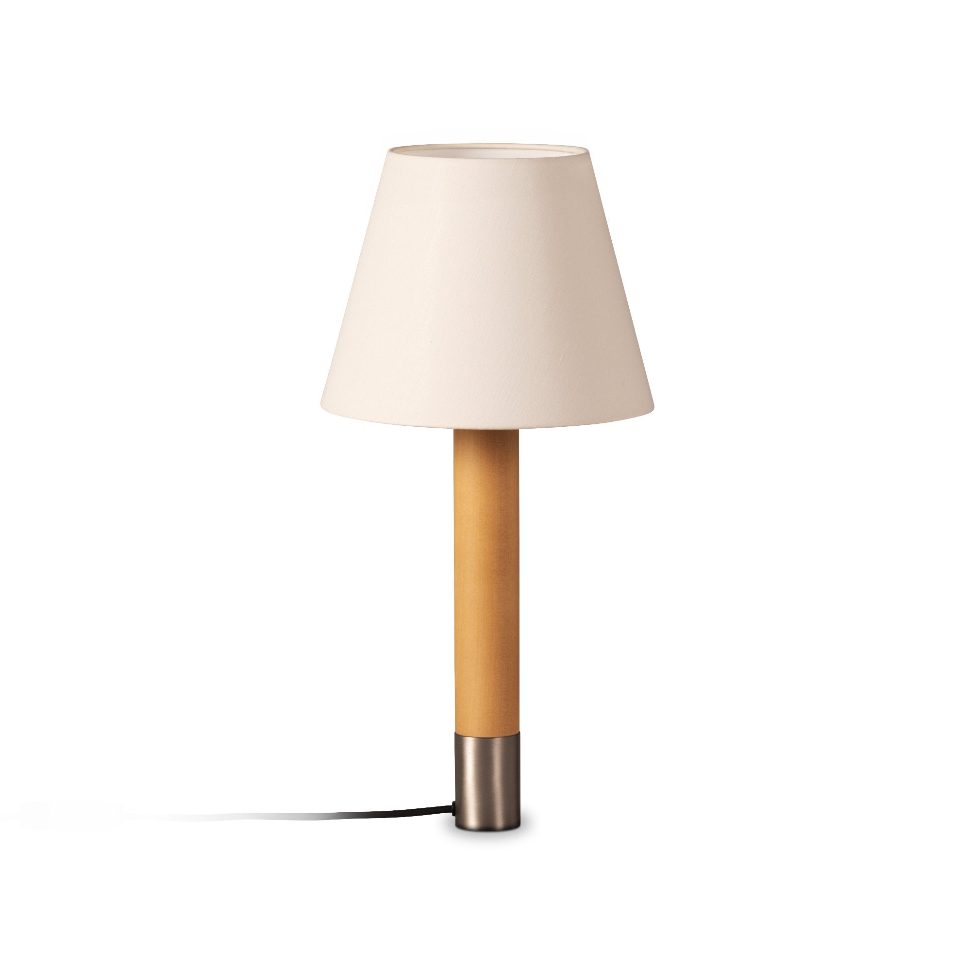 Basica M1 Table Lamp - Nickel/White Linen-1
