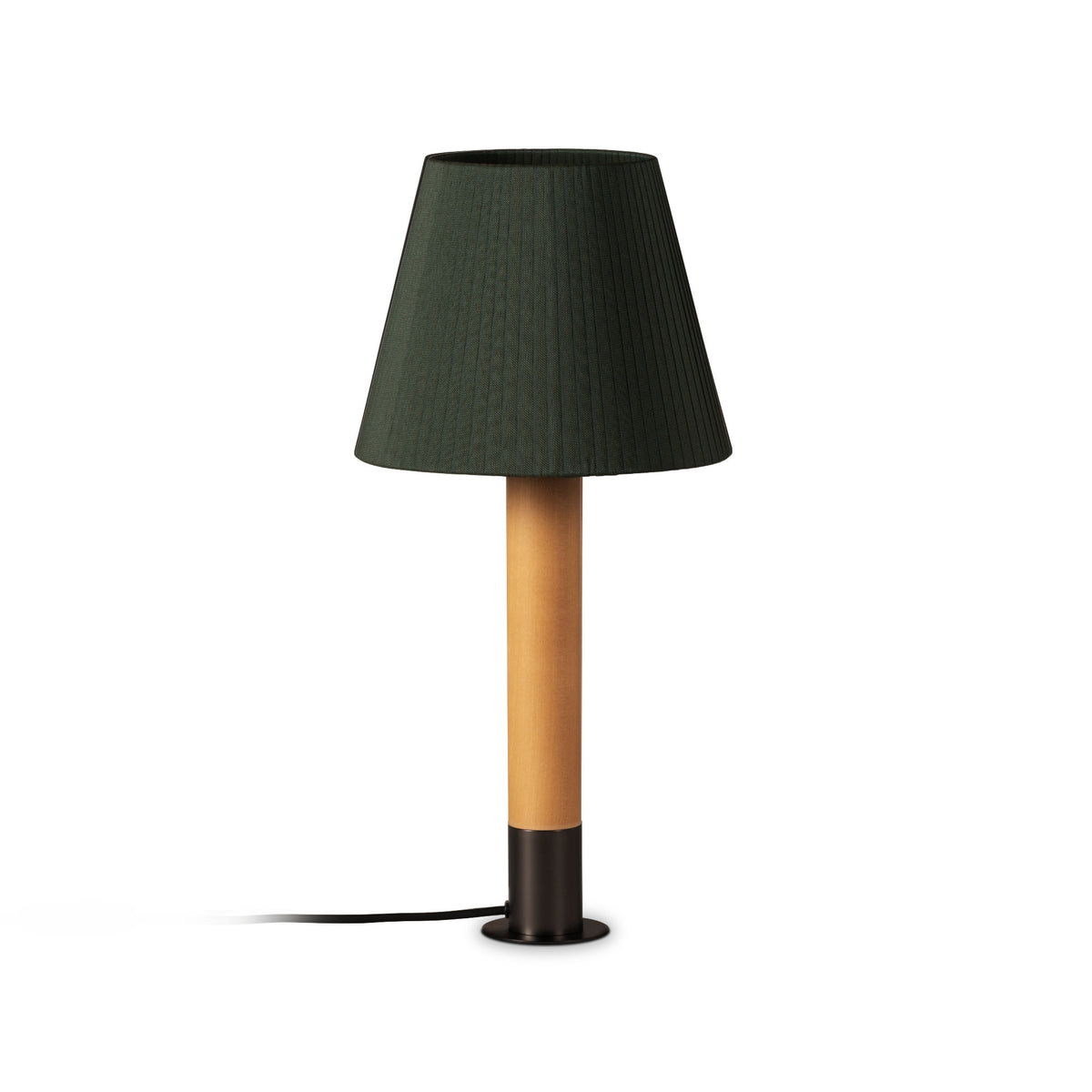 Basica Table Lamp – 25x52 / Metal (Stabilizing Disc Bronze) / Green Raw Color Ribbon-1