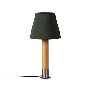 Basica M1 Table Lamp - Stabilizing Disc Nickel/Green Raw Color Ribbon