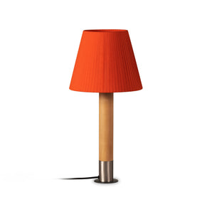 Basica M1 Table Lamp - Stabilizing Disc Nickel/Red Amber Ribbon