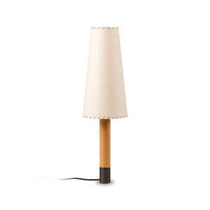 Basica M2 Table Lamp - Bronze/Stitched Beige Patchment