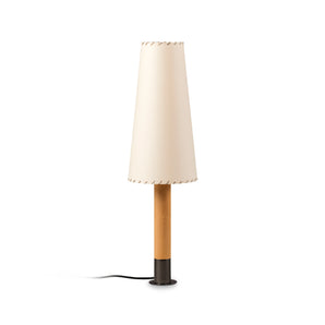 Basica M2 Table Lamp - Stabilizing Disc Bronze/Stitched Beige Patchment