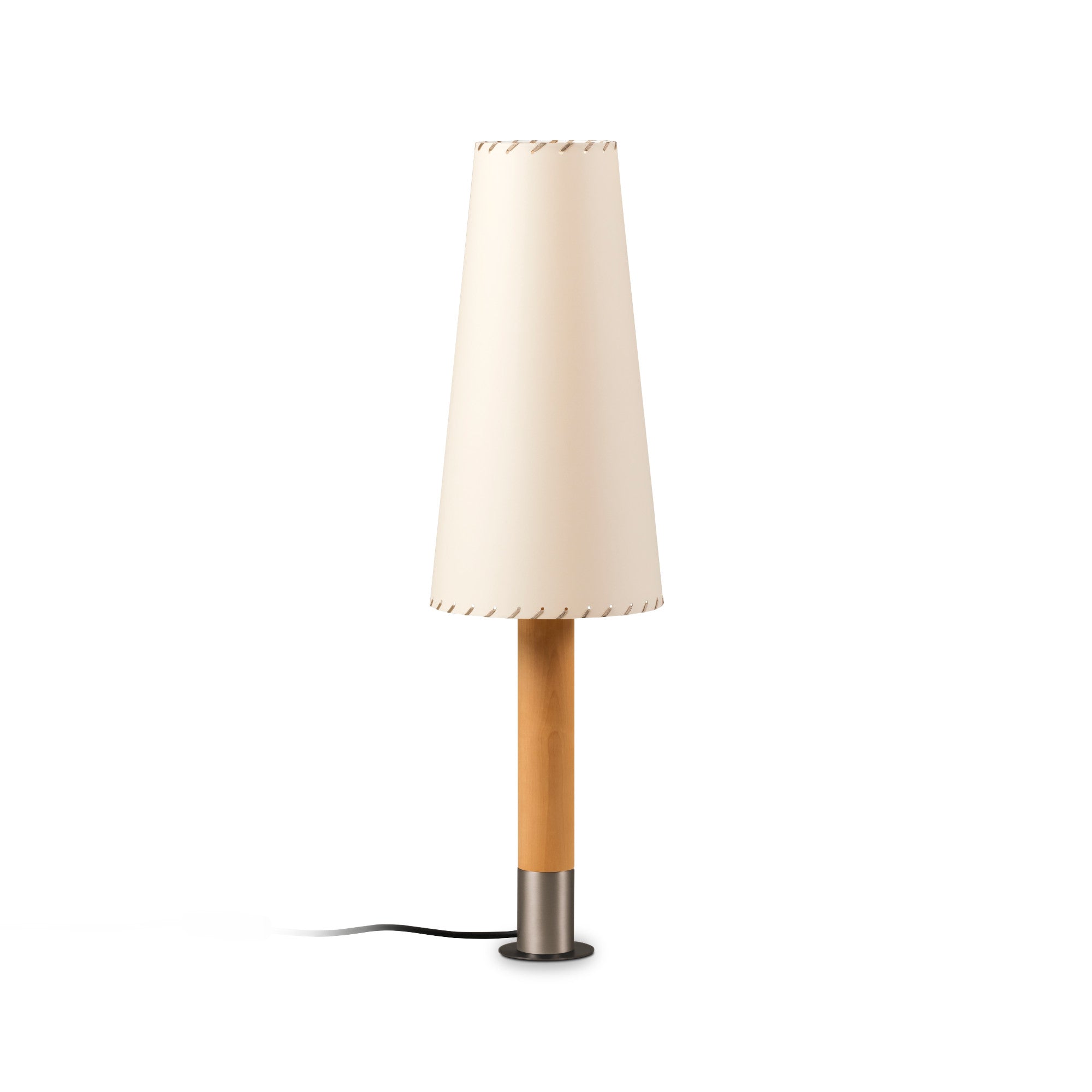 Basica M2 Table Lamp - Stabilizing Disc Nickel/Stitched Beige Patchwork-1