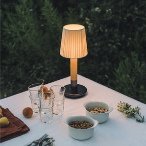 Basica Minima Bateria Portable Table Lamp - Natural Ribbon