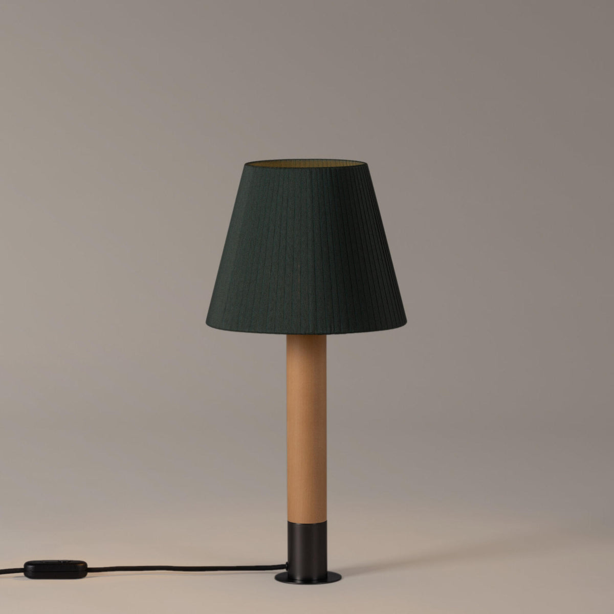 Basica Table Lamp – 25x52 / Metal (Stabilizing Disc Bronze) / Green Raw Color Ribbon-2