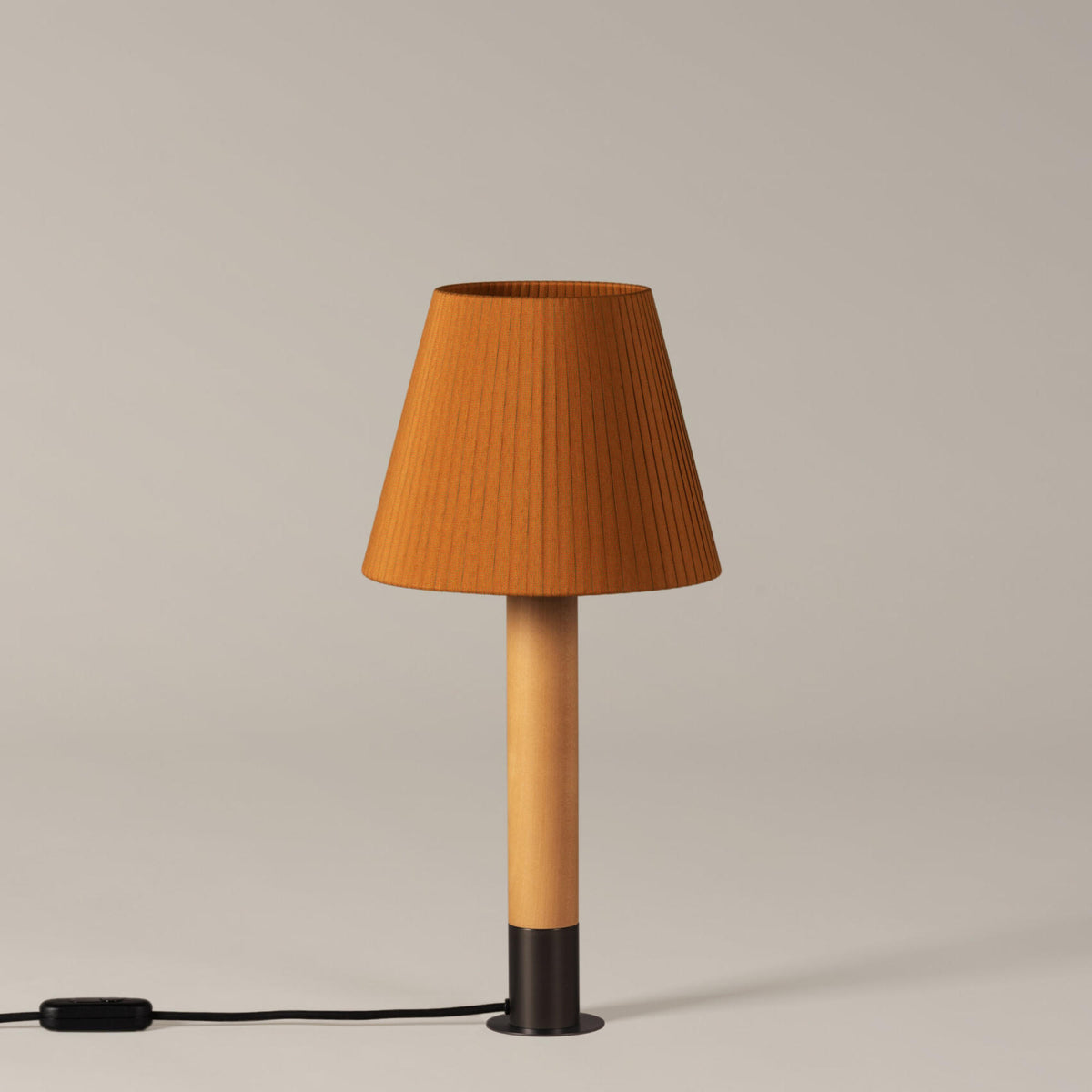 Basica Table Lamp – 25x52 / Metal (Stabilizing Disc Bronze) / Mustard Raw Color Ribbon-2