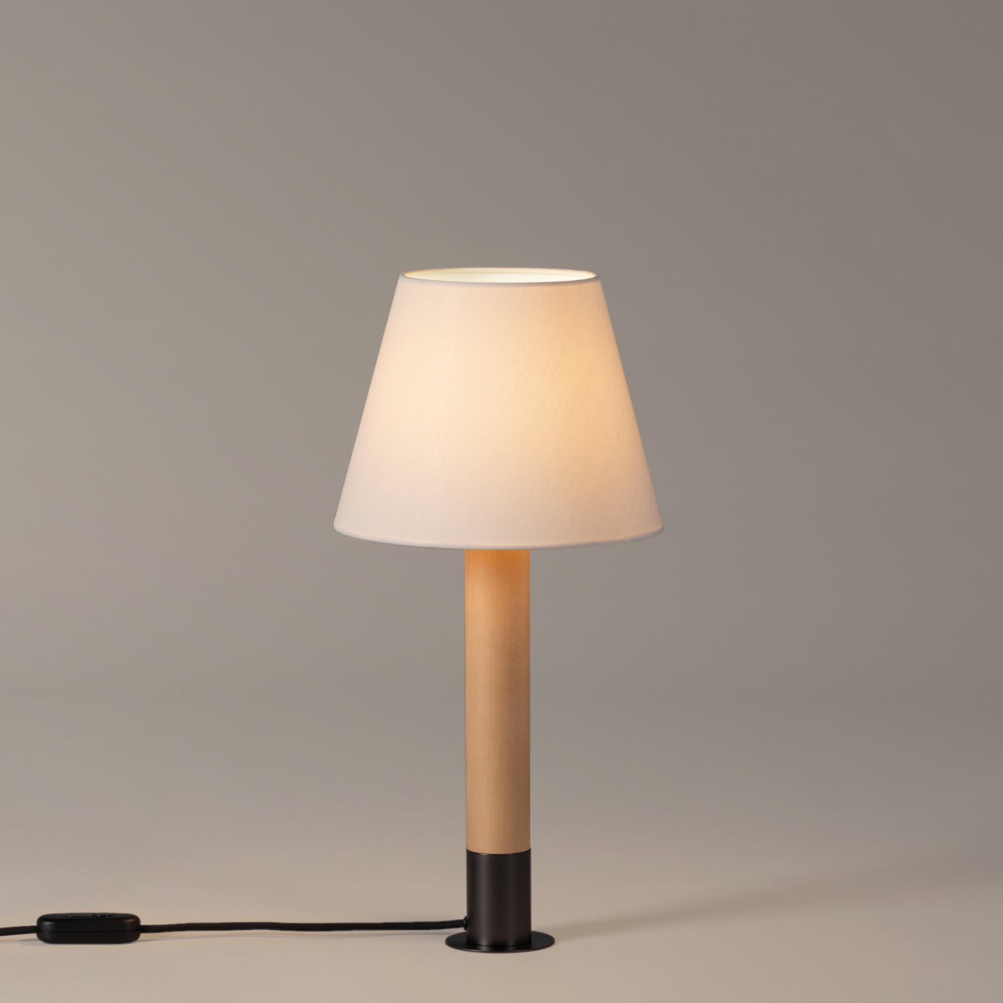 Basica M1 Table Lamp - Stabilizing Disc Bronze/White Linen