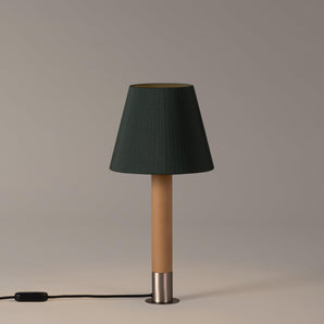 Basica M1 Table Lamp - Stabilizing Disc Nickel/Green Raw Color Ribbon