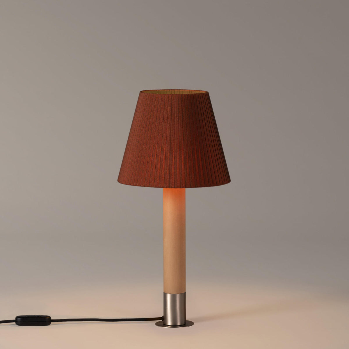 Basica Table Lamp – 25x52 / Metal (Stabilizing Disc Nickel) / Tile Raw Color Ribbon-2