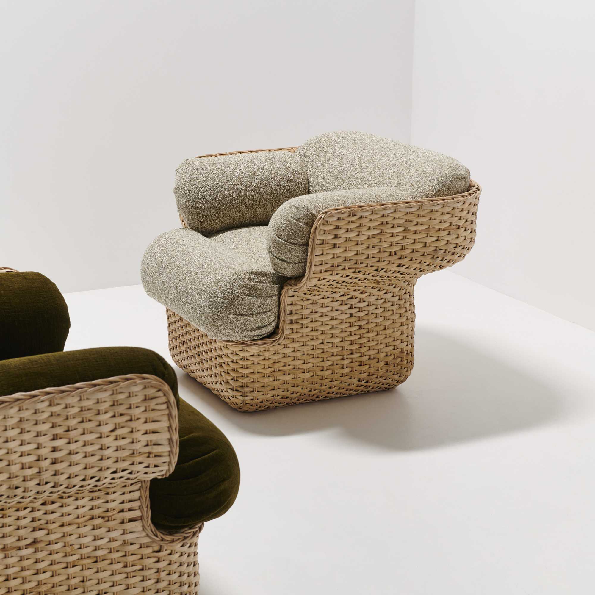 Basket 44167 Outdoor Lounge Chair - Rattan/Fabric B (Mumble 40)-6