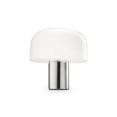 Bellhop Glass T Table Lamp - Bright Aluminium