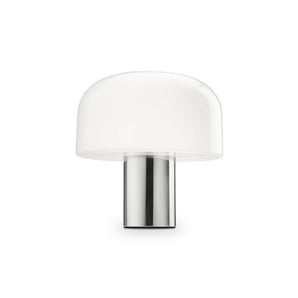 Bellhop Glass T Table Lamp - Bright Aluminium