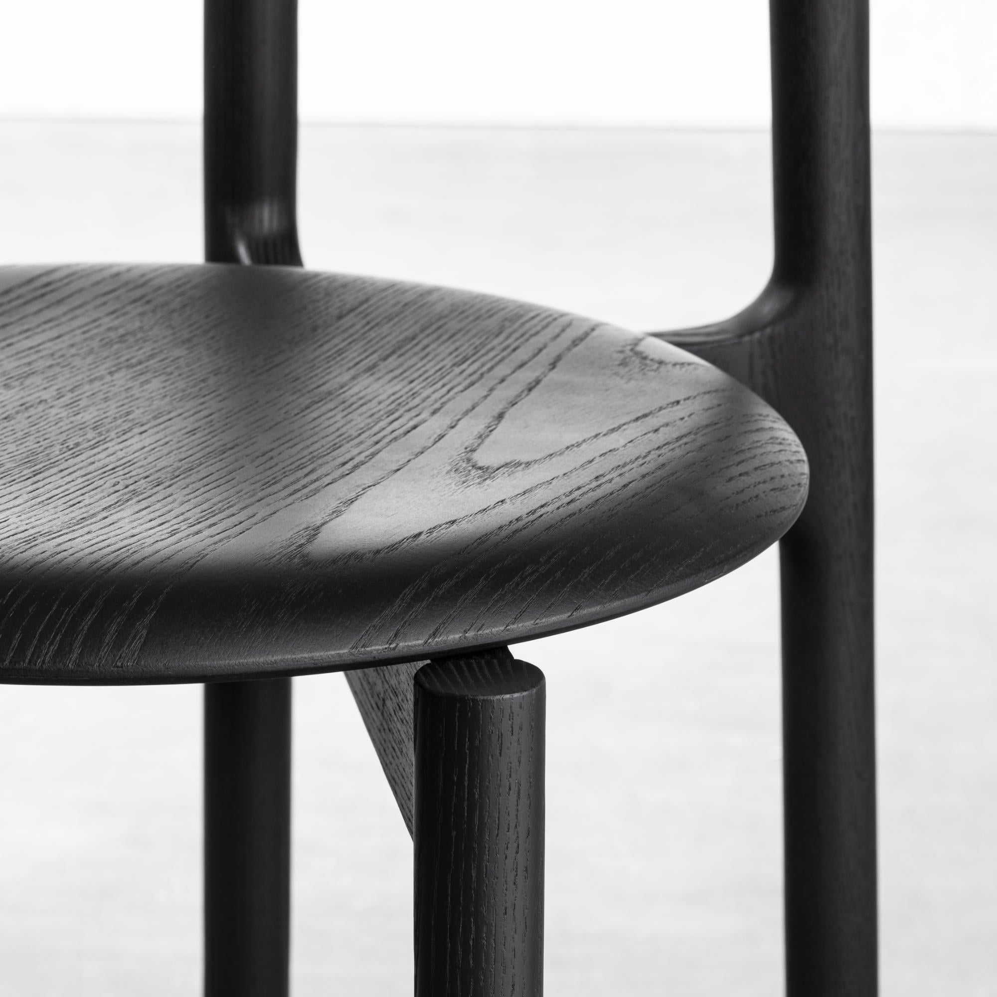 Bice SD 80 Dining Chair - Black Ash-3