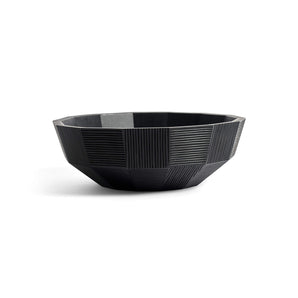 Striped Bowl - Varnished Mahogany/Black