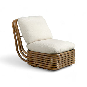 Bohemian 43580 72 Outdoor Lounge Armchair - Rattan/Fabric C (Lupo Special Diagonal Boucle 007)