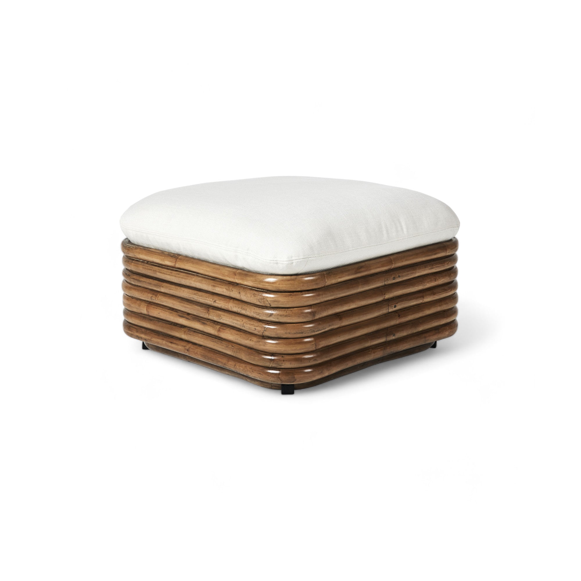 Bohemian 43581 Outdoor Ottoman - Rattan/Fabric B (Flair Special FR 101)-1