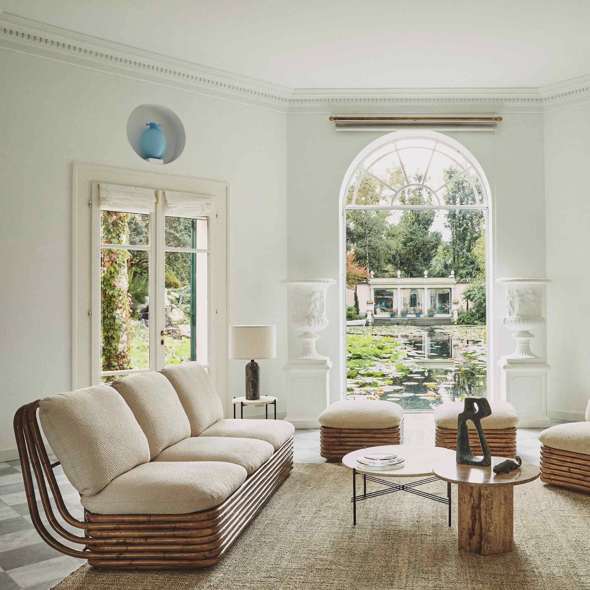 Bohemian 43582 72 Outdoor Sofa - Rattan/Fabric B (Flair Special FR 101)-4