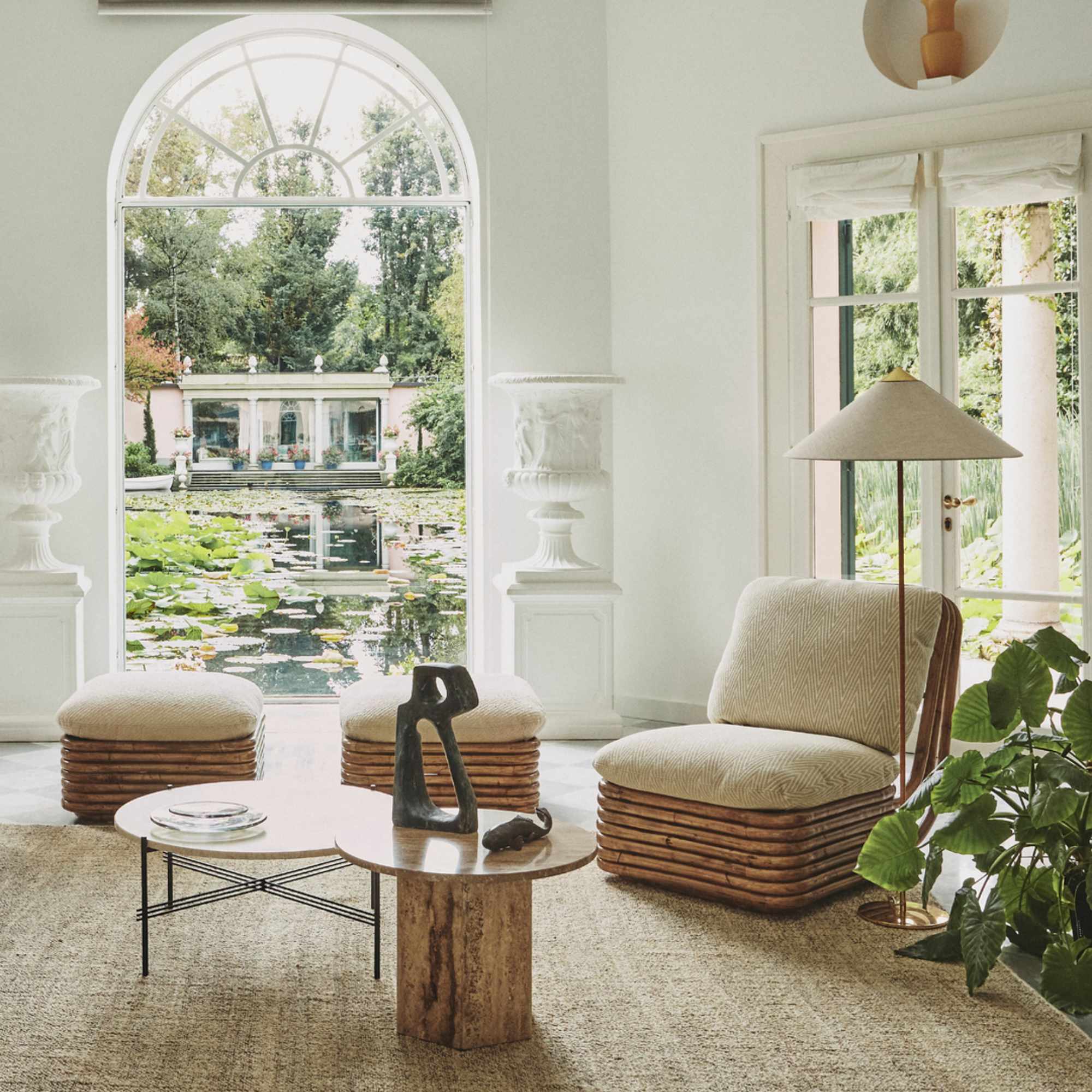 Bohemian 43580 72 Outdoor Lounge Armchair - Rattan/Fabric D (Chevron Outdoor FR 002)-4