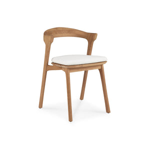 Bok 10351 Outdoor Dining Chair - Teak/Fabric (Off White)