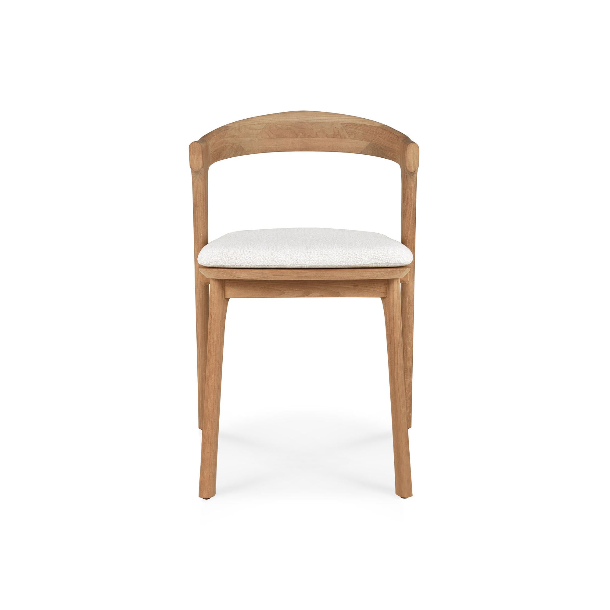 Bok 10351 Outdoor Dining Chair - Teak/Fabric (Off-White)-3
