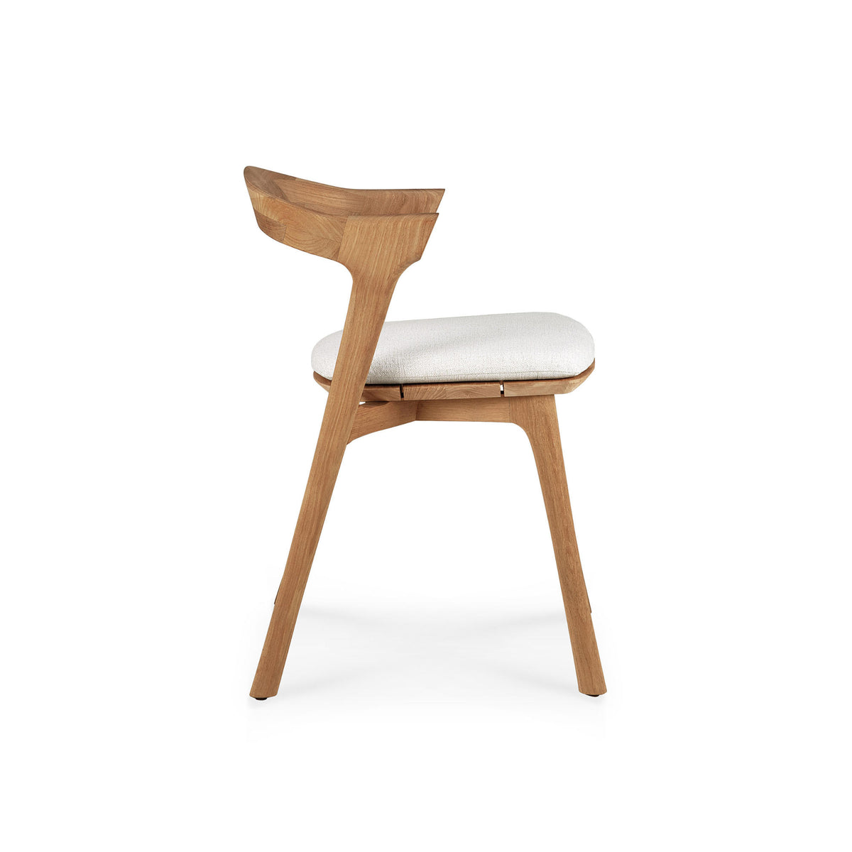 Bok 10351 Outdoor Dining Chair - Teak/Fabric (Off-White)-5