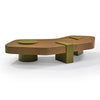 Bold Coffee Table - Matt Lacquered Green/Walnut