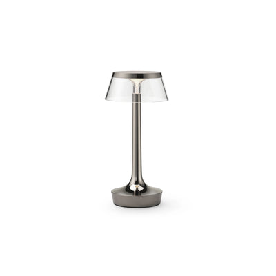 Bon Jour Unplugged Portable Table Lamp - Black Chrome