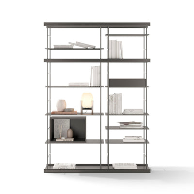 Bost Bookcase & Shelf – 140x35x200 / Wood (Kai Black)
