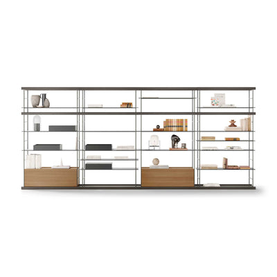 Bost 82 Bookcase - Walnut/Kai Black