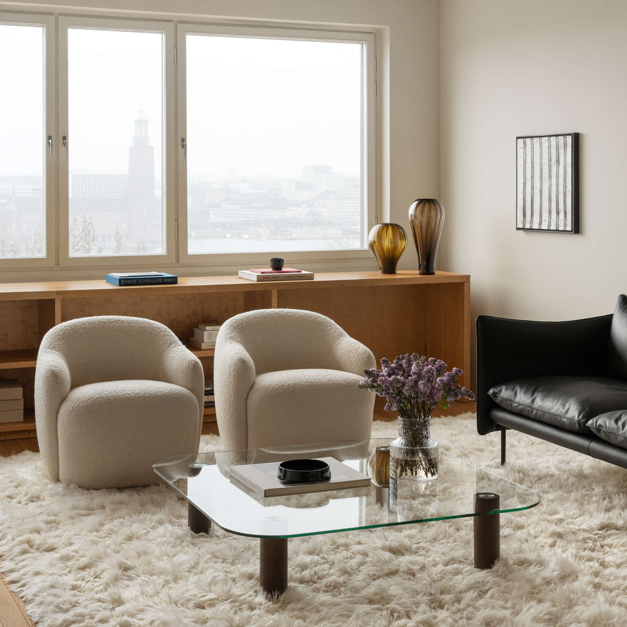 Barba Club Swivel Armchair - Fabric D (Grace 10 Natur)