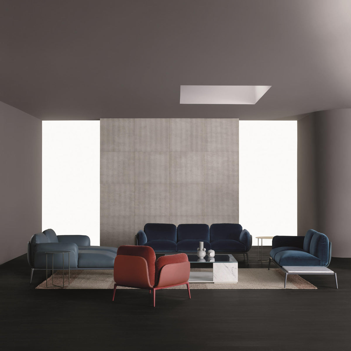 Brooklyn Sofa – 176.5x80 / Metal (Ral 8019) / Cuoio 19/Velvet (Nobilis 05)-2