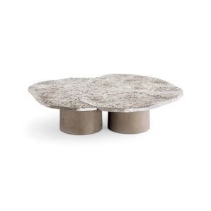 Brut BRTTB130 Coffee Table - Grey Cement/Aluminum
