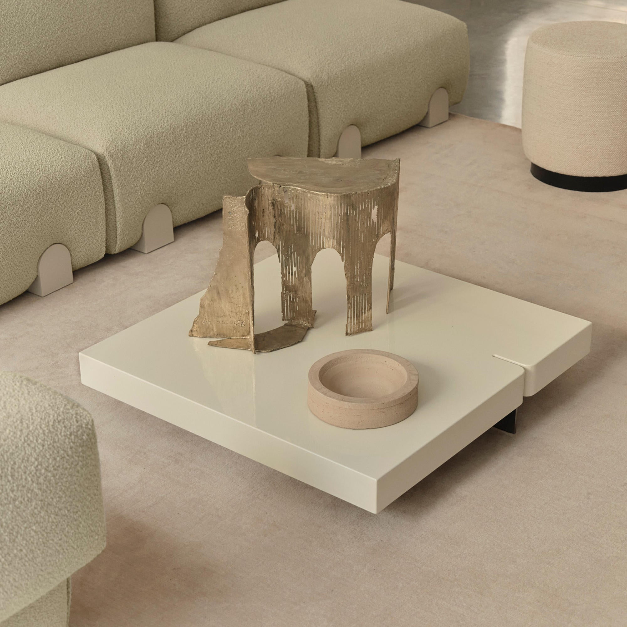 Butter 0138AL Coffee Table - Black Nickel/Glossy Ivory-2