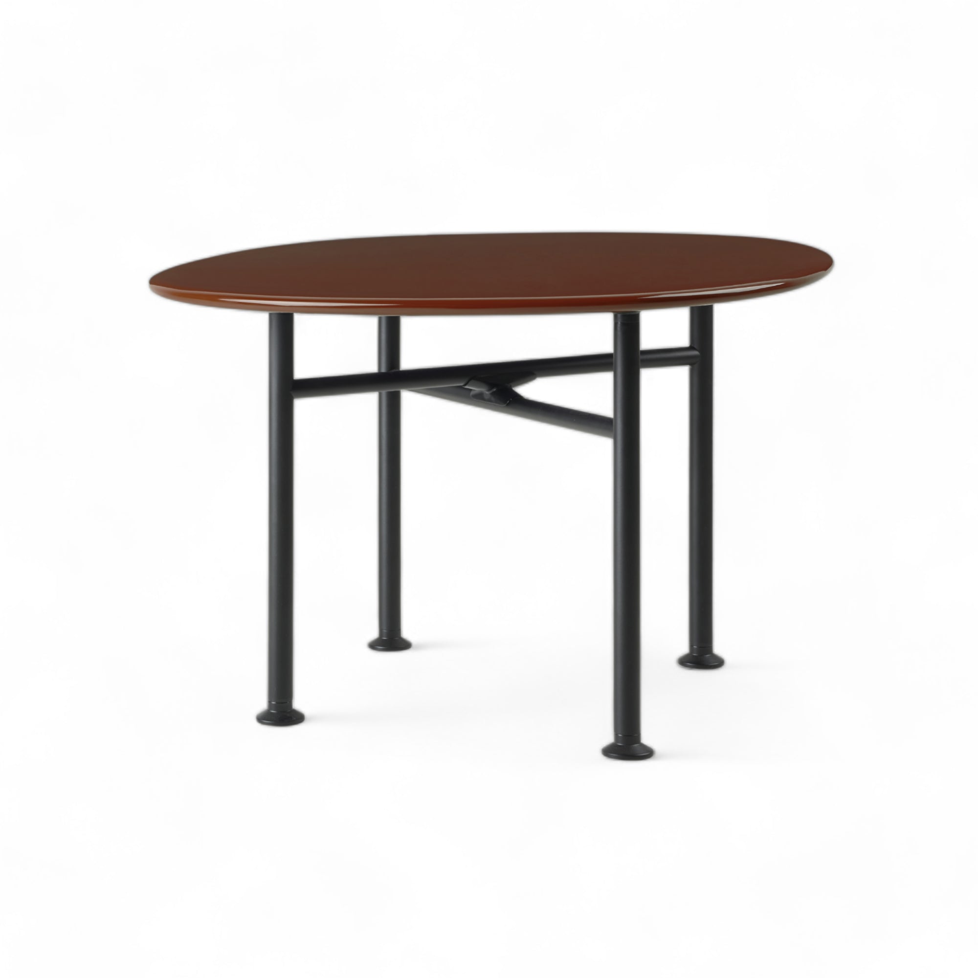 Carmel 59044 Outdoor Coffee Table - Black/Rock Red-1