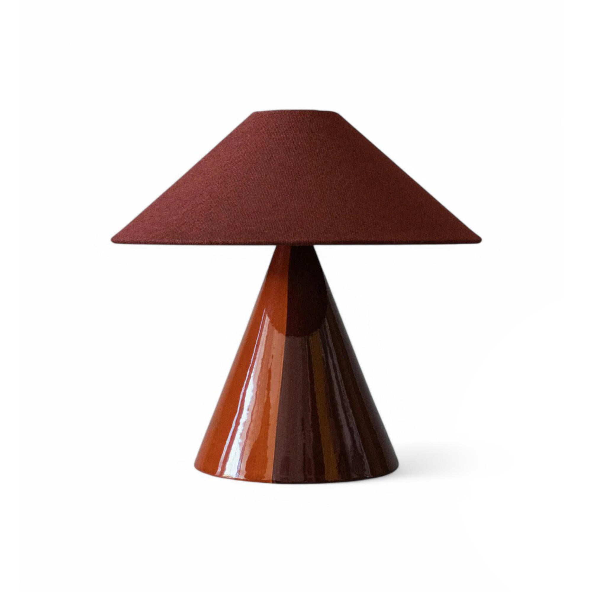 Caterina Table Lamp - Syrah/Cognac/Syrah Cotton