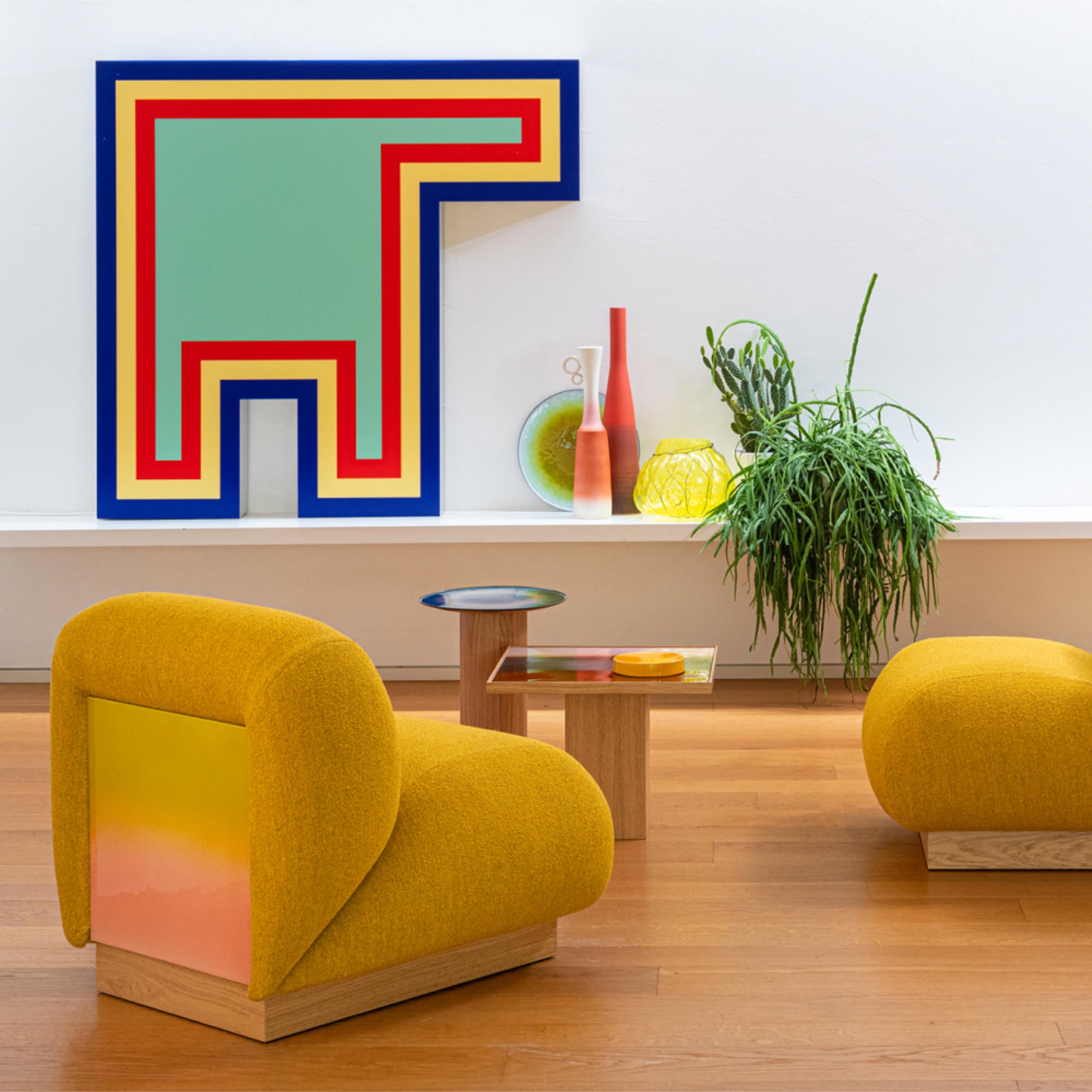 Clay CL2001 Armchair - Walnut/Rose Wood/Fabric W (Fuzzy A7105)-2