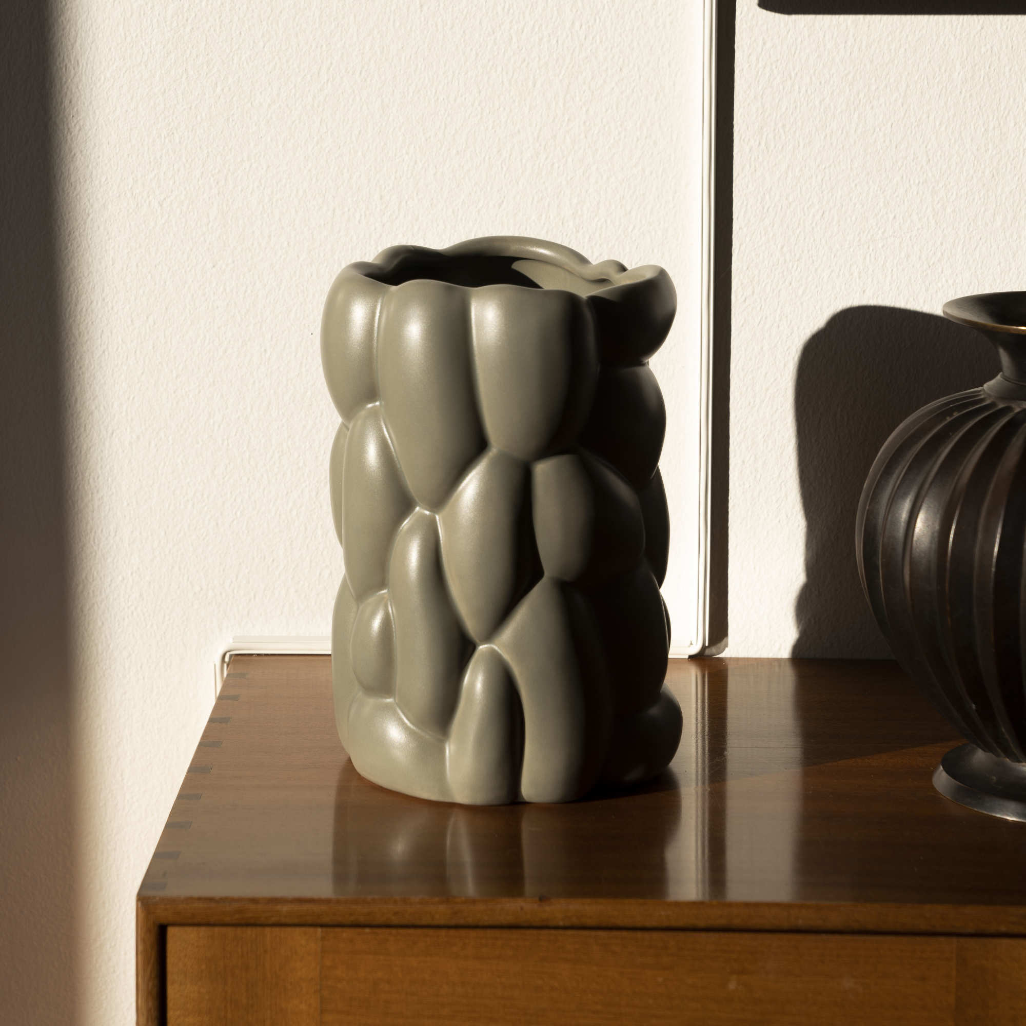 Cloud Vase - Large/Smoke Green-2