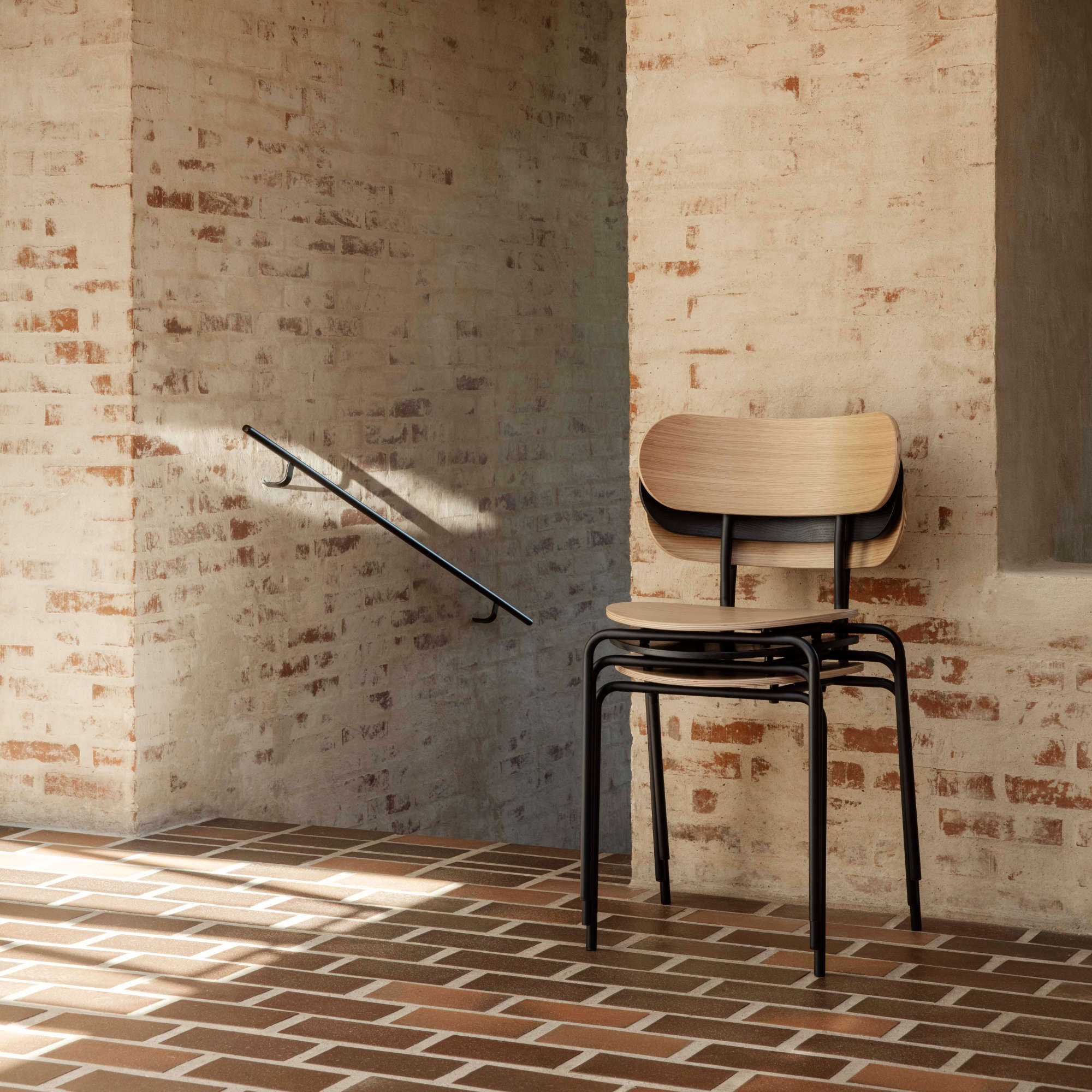 Coco 10054774 Dining Chair - Black Matt / Oak Lacquered