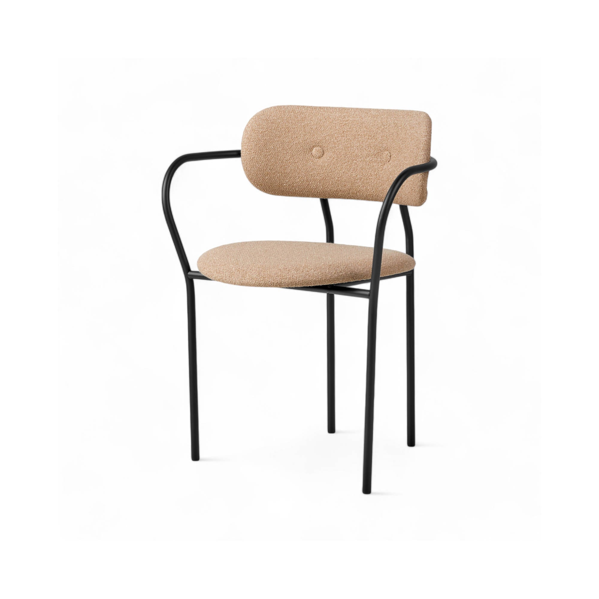 Coco 10526 Dining Chair - Black Matt / Fabric C (Around Boucle 001)-1