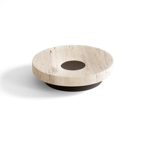 Coliseu Pedestals Tray - Low/Smoked Ash/Roman Travertine